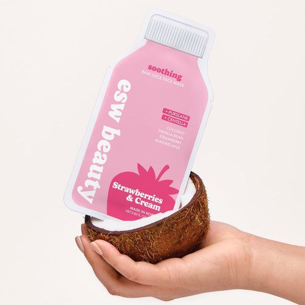 Strawberries and Cream Soothing Raw Juice Sheet Mask - Freshie & Zero Studio Shop