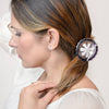 Persephone Round White Flower Acetate Hair Claw - Freshie & Zero Studio Shop
