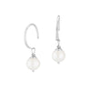 ella huggie hoops with white pearl - Freshie & Zero Studio Shop