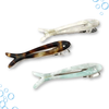 Hollow Fishbone Acetate Hair Clip, Fish Design Duckbill Clip: B - Freshie & Zero Studio Shop
