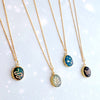 Emerald Snake Gemstone Symbol Necklace by Jill Makes - Freshie & Zero Studio Shop