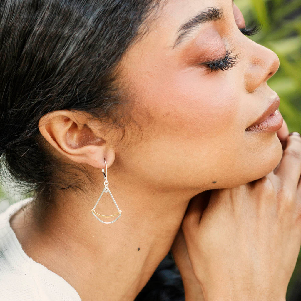 Golden Fan Earrings - Freshie & Zero Studio Shop