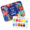 Watercolor Pocket Set of 12 with Brush: Essential - Freshie & Zero Studio Shop