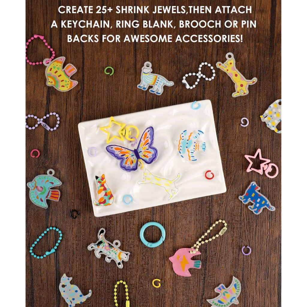 Shrink to Sparkles Charm & Jewelry Craft Kit: Geozoo - Freshie & Zero Studio Shop