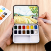 Watercolor Pocket Set of 12 with Brush: Essential - Freshie & Zero Studio Shop