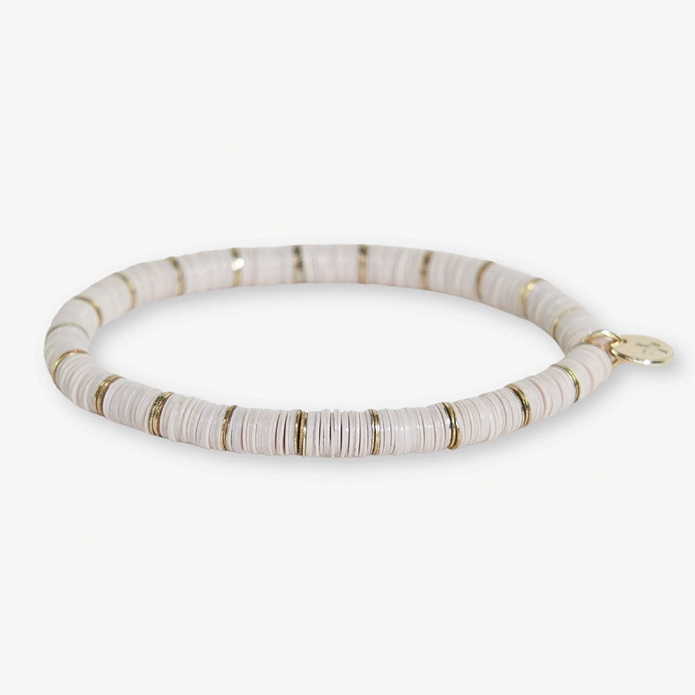 Cream and Gold Sequin Bead Bracelet - Freshie & Zero Studio Shop