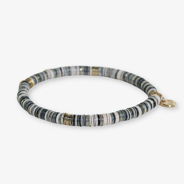 Black and White Sequin Bead Bracelet - Freshie & Zero Studio Shop