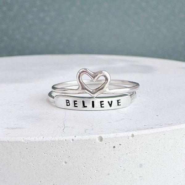 BELIEVE Handmade Ring by Christina Kober - Freshie & Zero Studio Shop