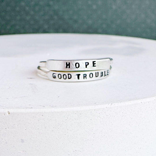 GOOD TROUBLE Handmade Ring by Christina Kober - Freshie & Zero Studio Shop