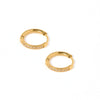 Gold Crystal Huggie Hoops Waterproof Earrings - Freshie & Zero Studio Shop