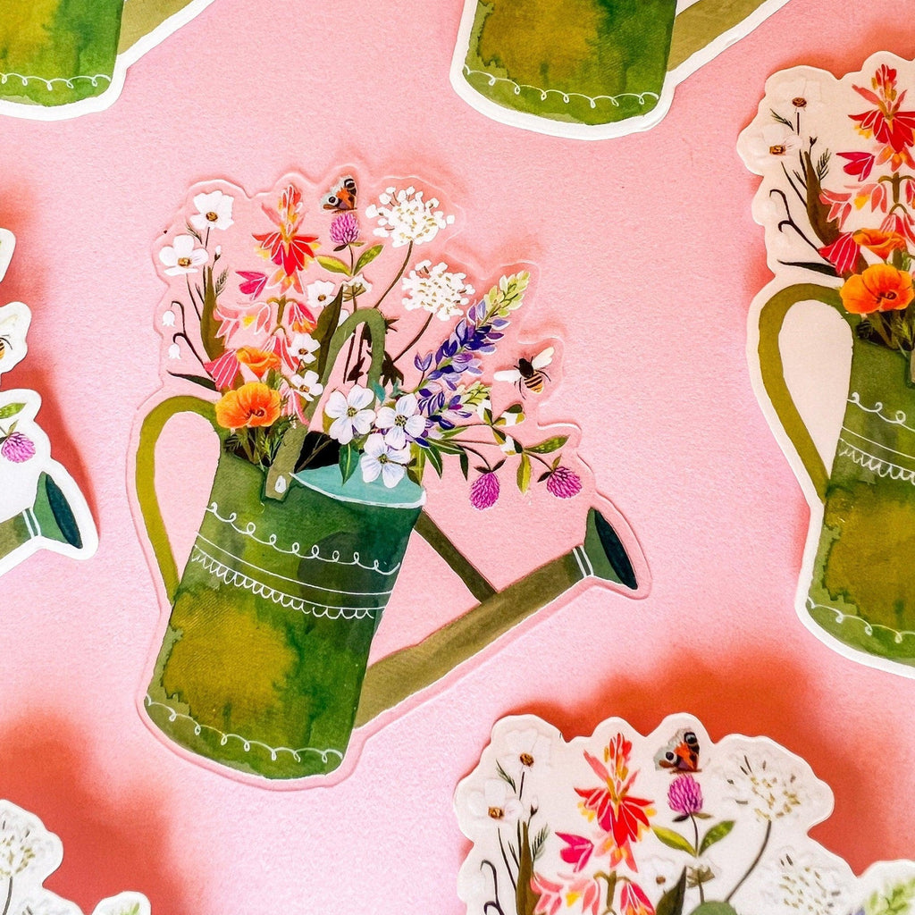 Watering Can Clear Sticker - Freshie & Zero Studio Shop