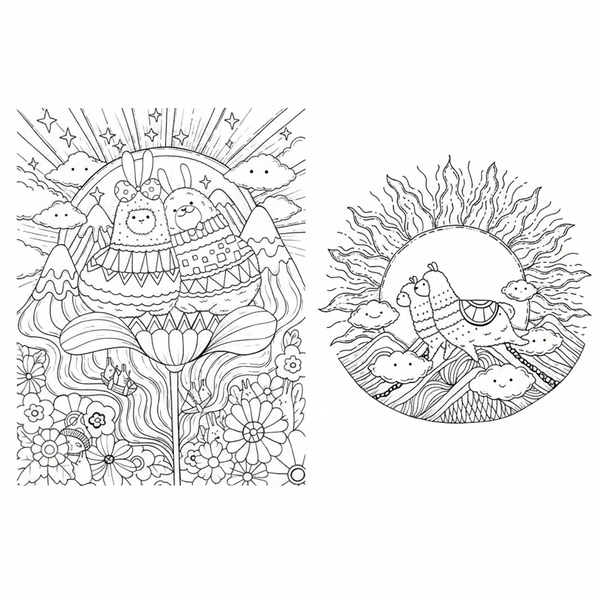 A Million Llamas Coloring Book - Freshie & Zero Studio Shop