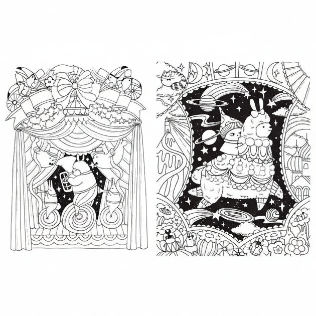 A Million Llamas Coloring Book - Freshie & Zero Studio Shop