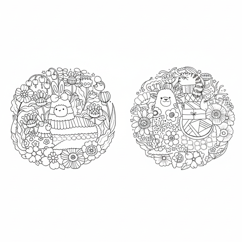 A Million Llamas Coloring Book - Freshie & Zero Studio Shop