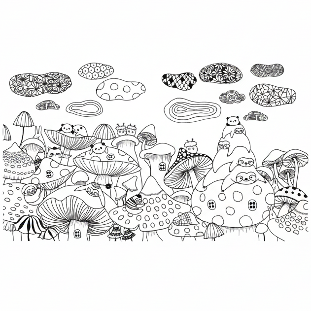 A Million Sloths Coloring Book - Freshie & Zero Studio Shop