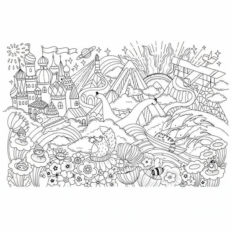 A Million Llamas Coloring Book - Freshie & Zero Studio Shop