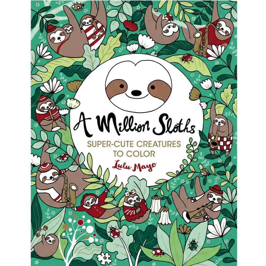 A Million Sloths Coloring Book - Freshie & Zero Studio Shop
