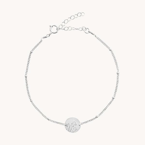 Silver Birth Flower Bracelets by Gratinsta - Freshie & Zero Studio Shop