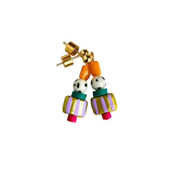 Lexi Stripe Beaded Earrings - Freshie & Zero Studio Shop