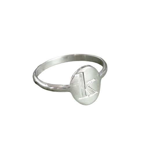 Modern Letter Initial Ring by Christina Kober - Freshie & Zero Studio Shop