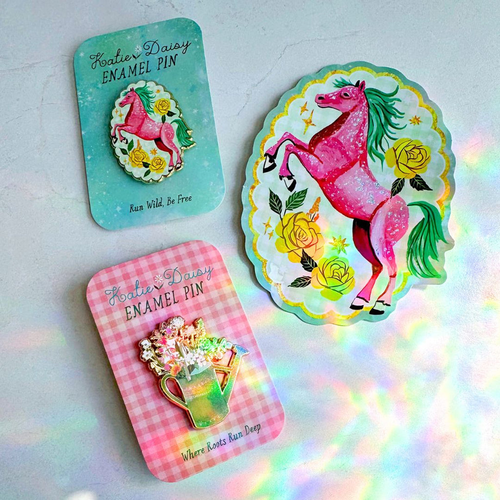 Sparkle Pony Glitter Sticker - Freshie & Zero Studio Shop