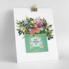 Keep Showing Up: 5x7 art print - Freshie & Zero Studio Shop