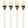 White and Gold Dessert Fork Set By Danica Heirloom - Freshie & Zero Studio Shop