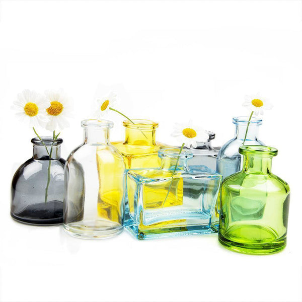Mini Glass Square Bud Vase - Green - Freshie & Zero Studio Shop