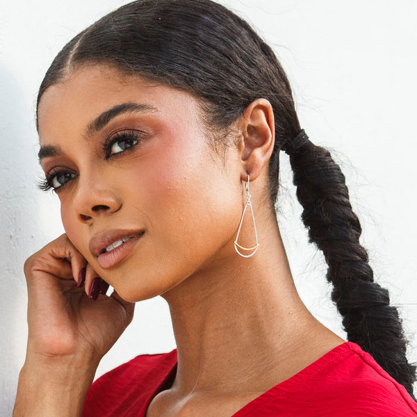 Long Golden Fan Earrings - Freshie & Zero Studio Shop