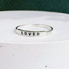 Loved: Stamped Silver Ring by Christina Kober - Freshie & Zero Studio Shop