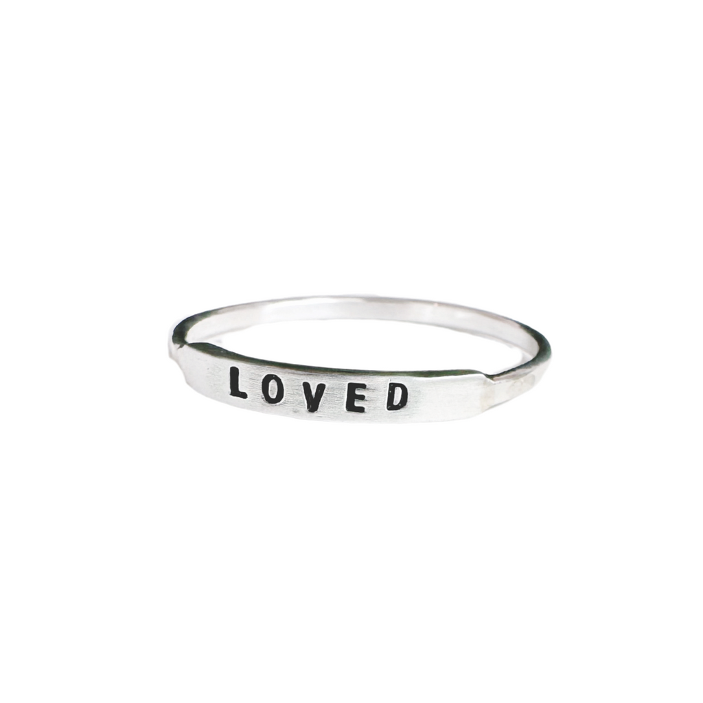 Loved: Stamped Silver Ring by Christina Kober - Freshie & Zero Studio Shop