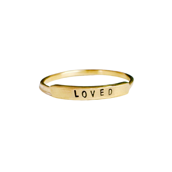 Loved: Stamped Silver Ring by Christina Kober - Freshie & Zero Studio Shop