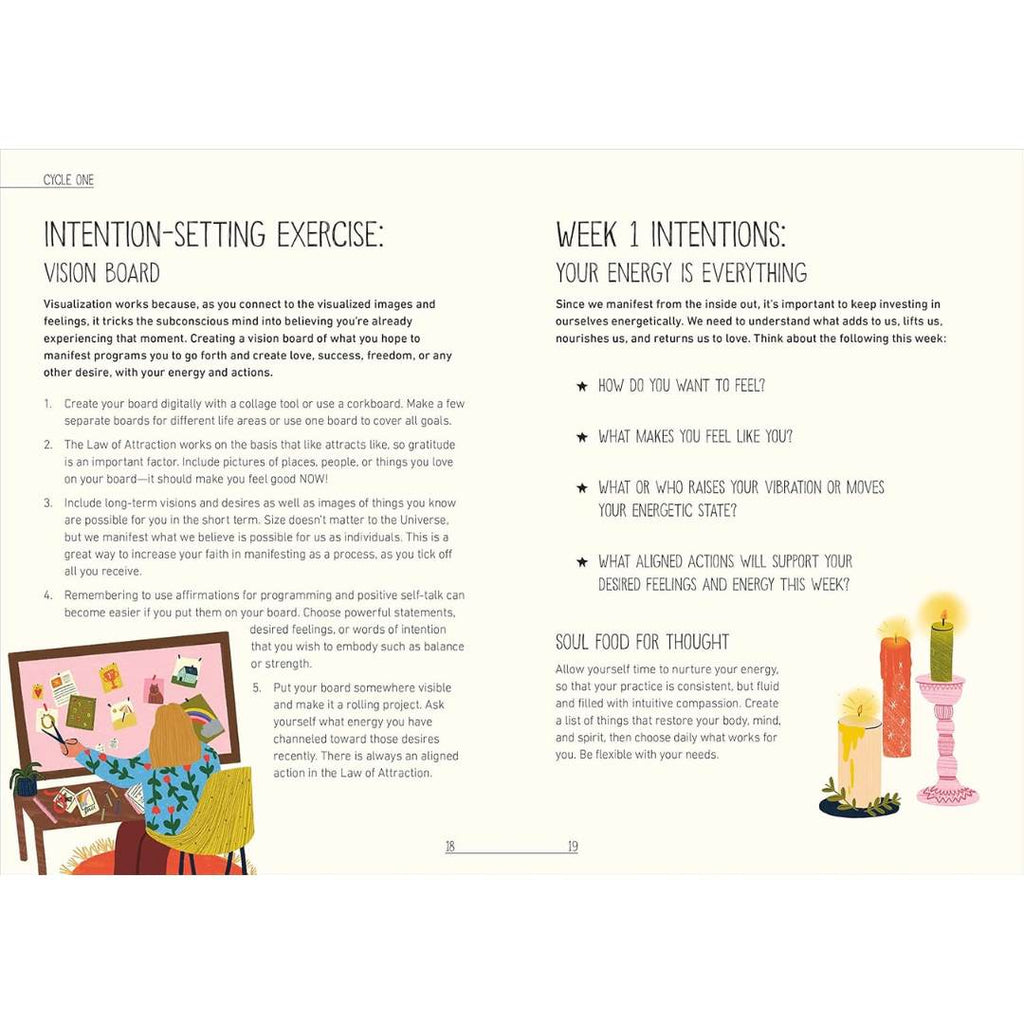 Manifest Happiness: a journal to attract good things - Freshie & Zero Studio Shop