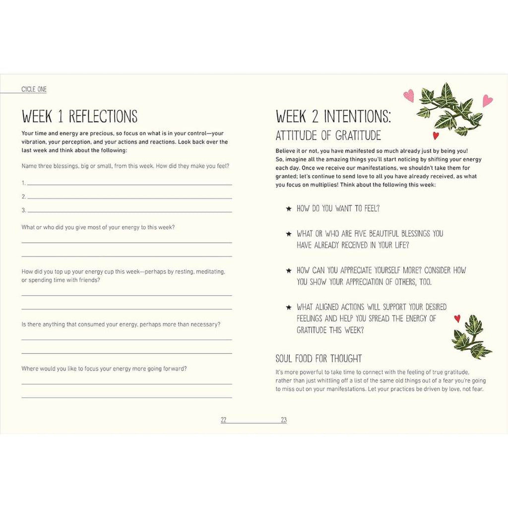 Manifest Happiness: a journal to attract good things - Freshie & Zero Studio Shop