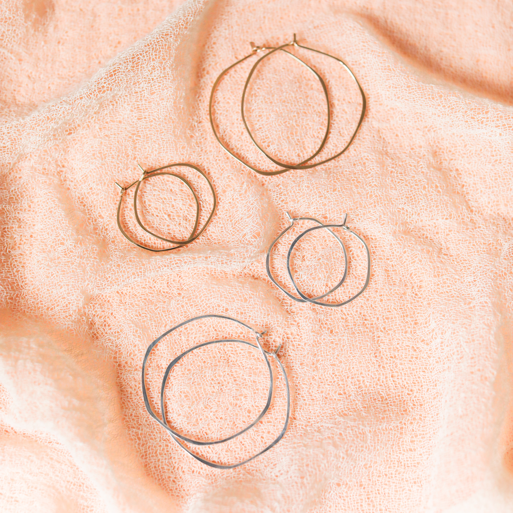 Hammered Hoop Earring Jewelry Making Class - Freshie & Zero Studio Shop