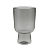 Pedestal Smoke Gray Tumbler Glass by Danica Heirloom - Freshie & Zero Studio Shop