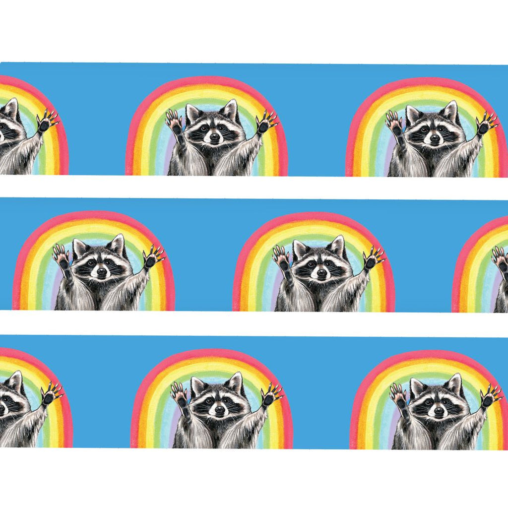 Rainbow Raccoon Washi Tape - Freshie & Zero Studio Shop