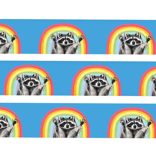 Rainbow Raccoon Washi Tape - Freshie & Zero Studio Shop
