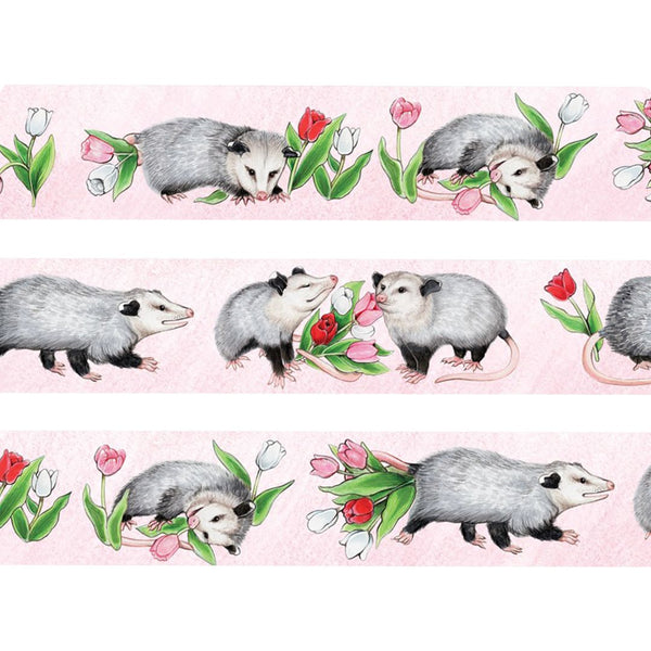 Opossums and Tulips Washi Tape - Freshie & Zero Studio Shop