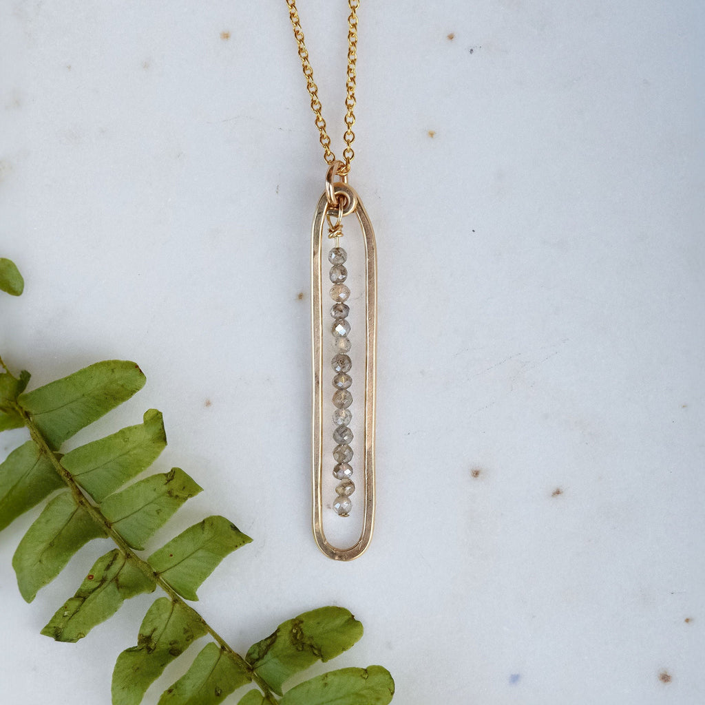 Lyric Necklace with Labradorite - Freshie & Zero Studio Shop