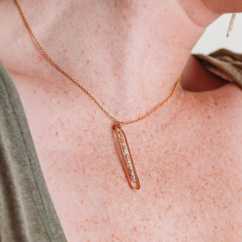Lyric Necklace with Labradorite - Freshie & Zero Studio Shop