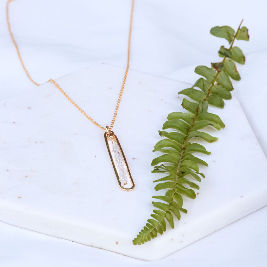 Lyric Necklace with Herkimer Diamonds - Freshie & Zero Studio Shop