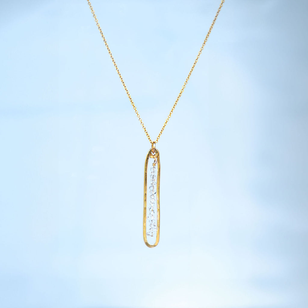 Lyric Necklace with Herkimer Diamonds - Freshie & Zero Studio Shop