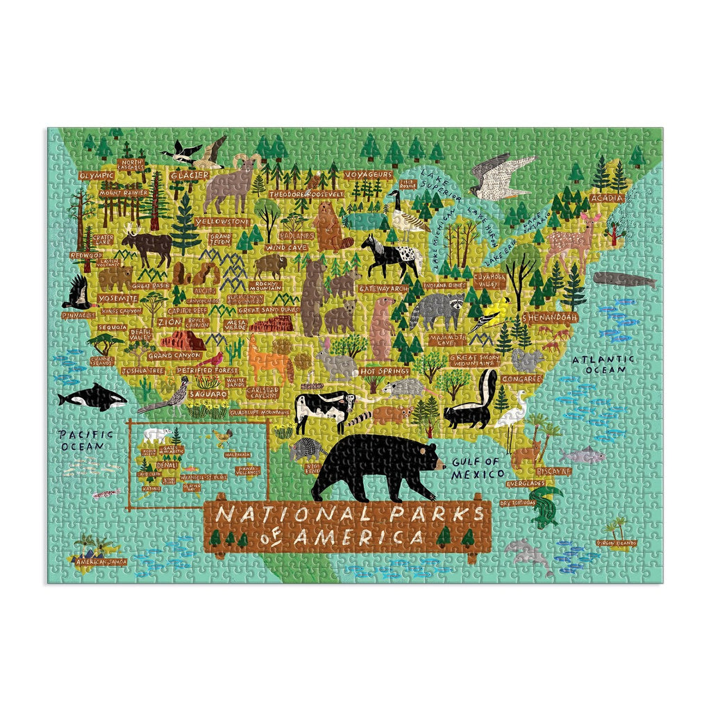 National Parks of America 1000 Piece Jigsaw Puzzle - Freshie & Zero Studio Shop