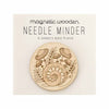 Magnetic Wooden Needle Minder: Snail + Mushrooms - Freshie & Zero Studio Shop