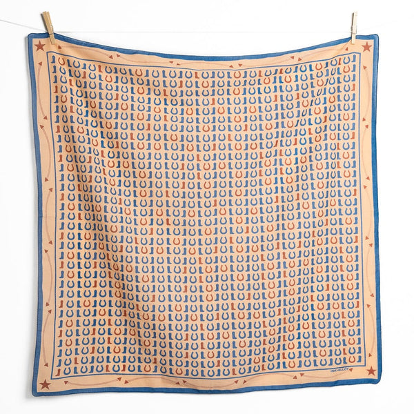 Boot and Horseshoe Print Cotton Scarf - Freshie & Zero Studio Shop