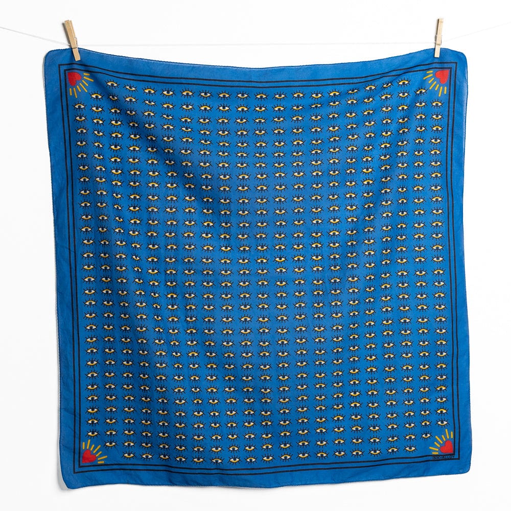 Evil Eye Print Cotton Scarf - Freshie & Zero Studio Shop
