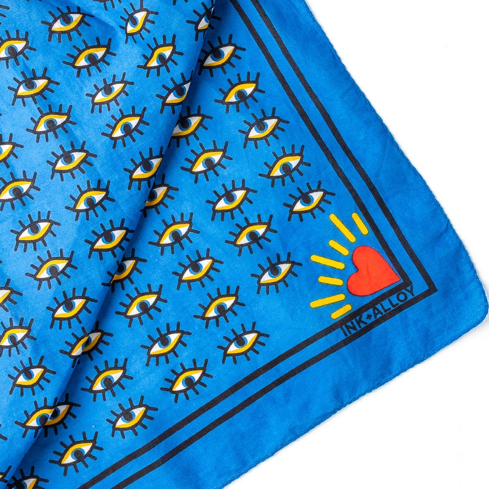 Evil Eye Print Cotton Scarf - Freshie & Zero Studio Shop