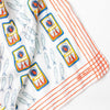 Sardine Print Cotton Scarf - Freshie & Zero Studio Shop