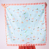 Retro Swimmer Print Cotton Scarf - Freshie & Zero Studio Shop